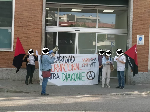 Piquete en Diakonie Madrid