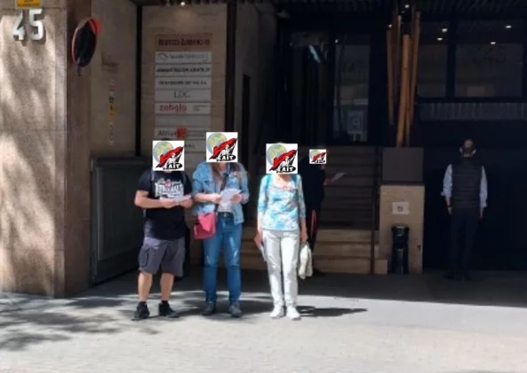 Acto informativo de defensa sindical contra Comercial Belkin 2 1 Comercial Belkin 2