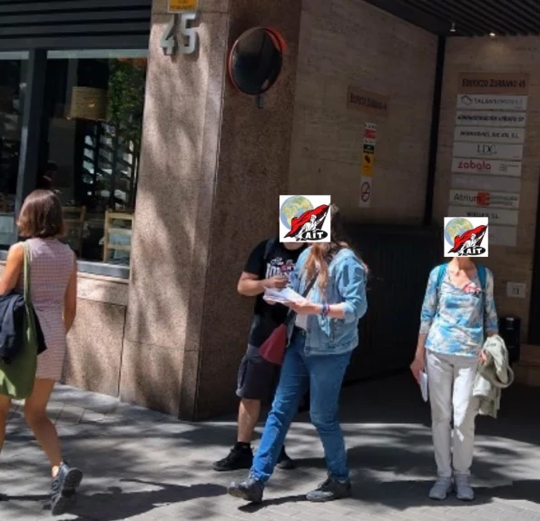 Acto informativo de defensa sindical contra Comercial Belkin 2 3 Acción directa contra Comercial Belkin 2
