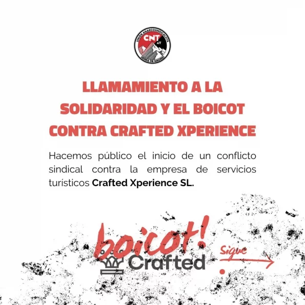 Conflicto sindical contra Crafted Xperience 1 Crafted Xperience
